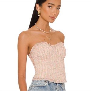 Majorelle floral corset top, very cottage core vibes